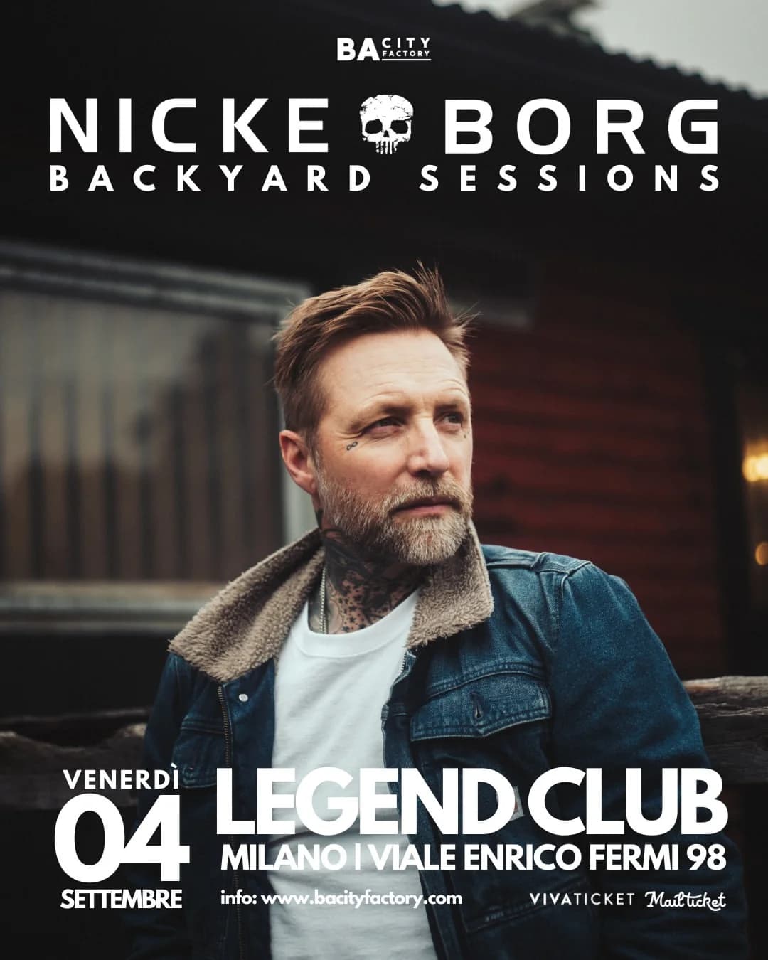 Nicke Borg @Legend Club MILANO - 4 Settembre 2026