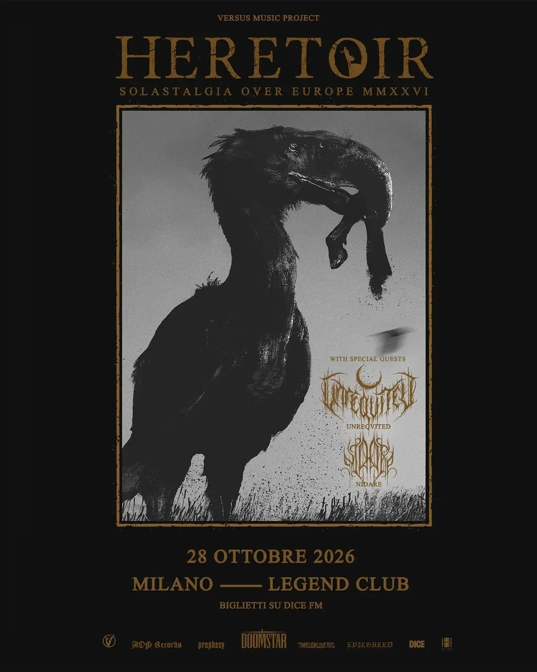 Heretoir + Unreqvited @Legend Club Milano - 28 Ottobre 2026