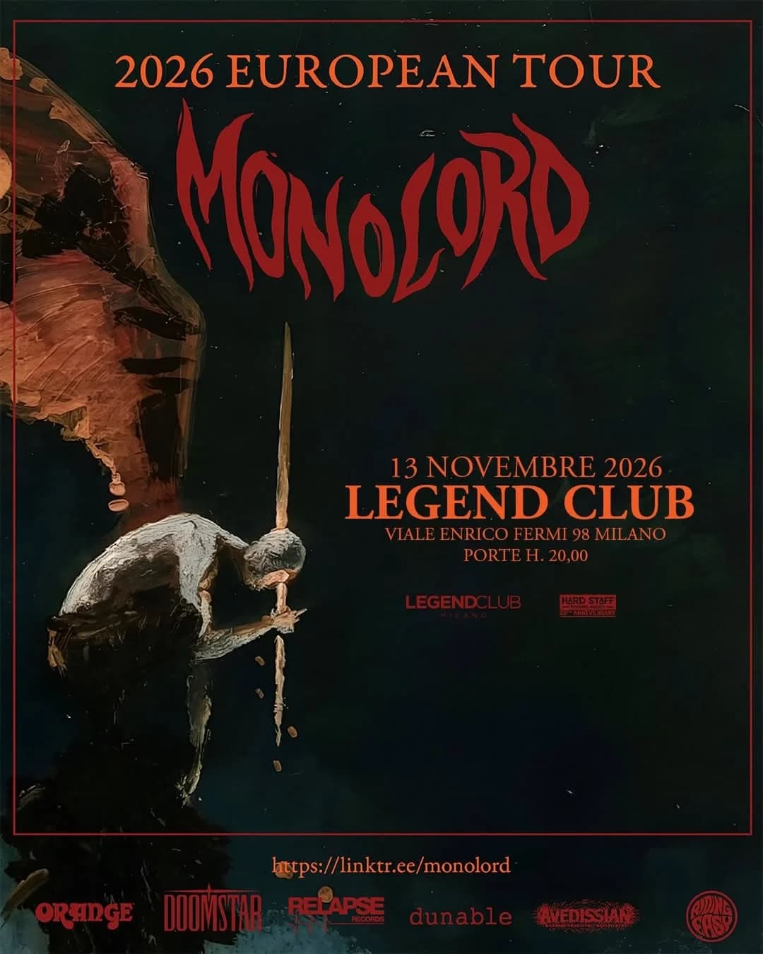 MONOLORD @Legend Club MILANO - 13 Novembre 2026