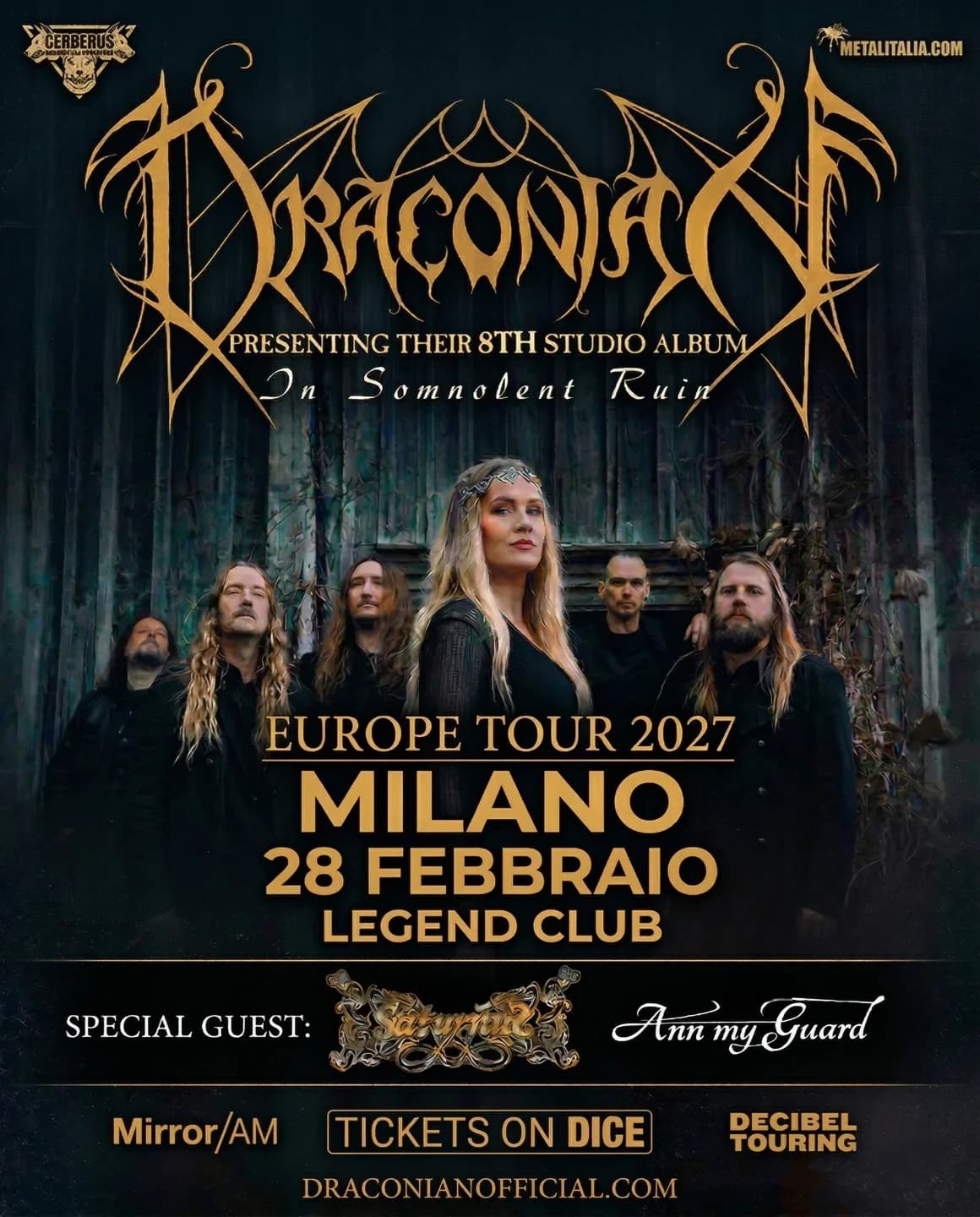 Draconian @Legend Club MILANO - 28 Febbraio 2027