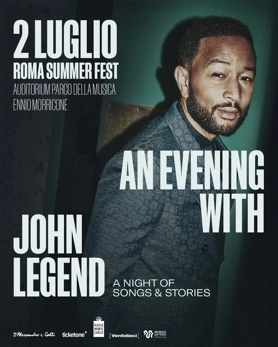 John Legend @Auditorium Parco della Musica, Roma - 2 Luglio 2026