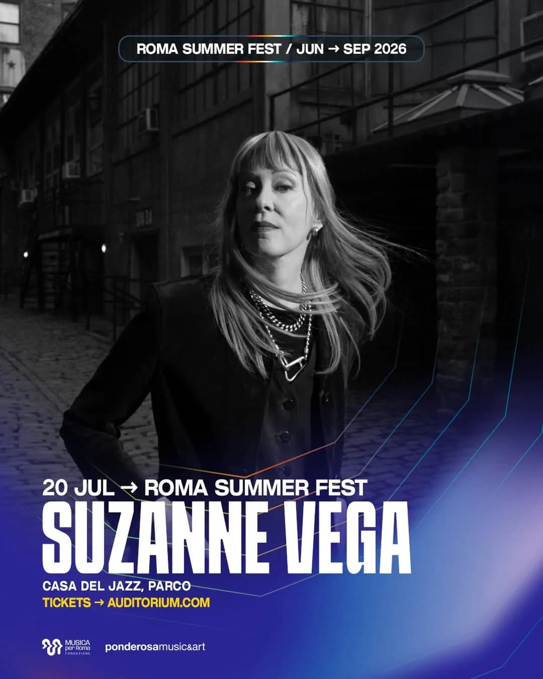 Suzanne Vega @Roma Summer Fest - 20 Luglio 2026