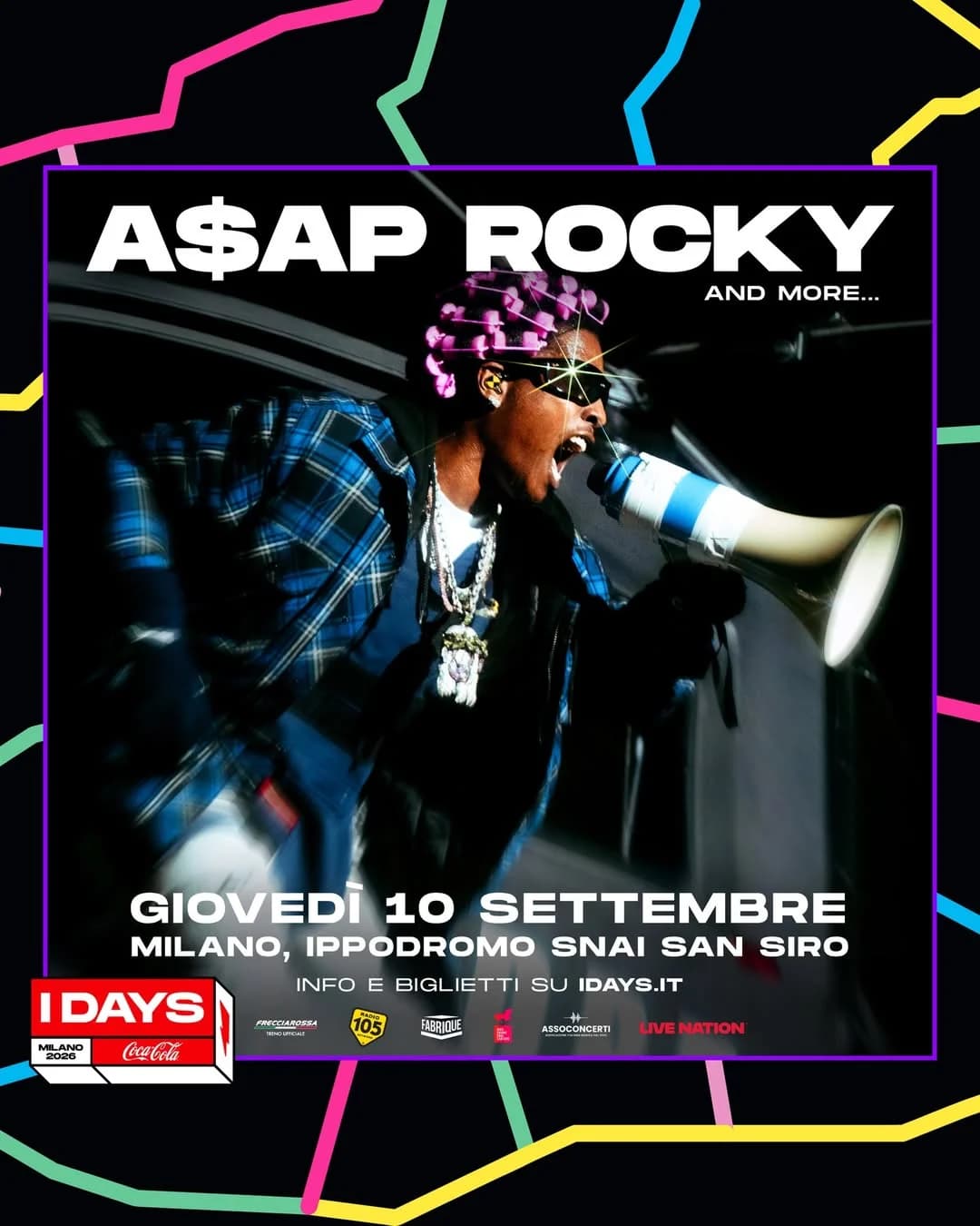 A$AP ROCKY @Ippodromo Snai San Siro MILANO - 10 Settembre 2026