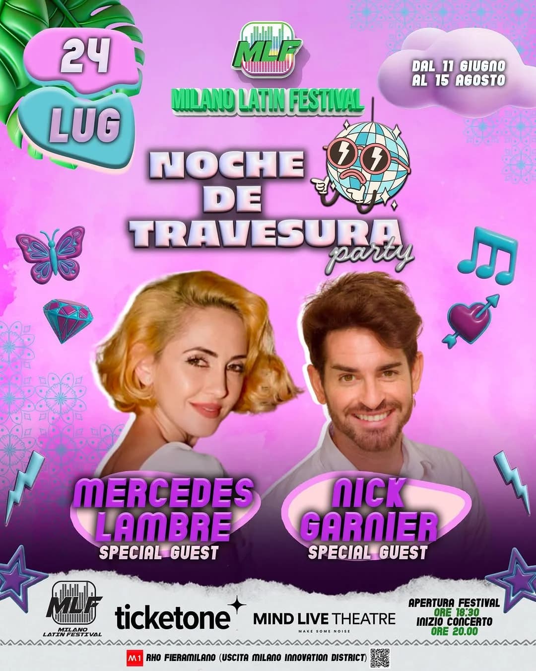 Mercedes Lambre & Nick Garnier @ MIND Live Theatre MILANO - 24 Luglio 2026
