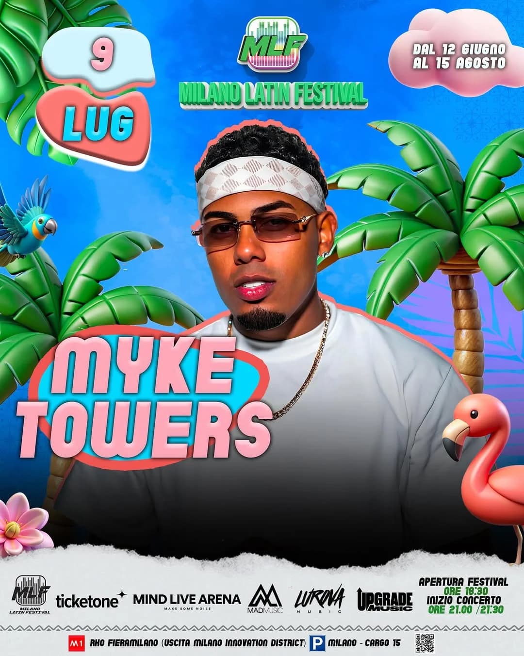 Myke Towers + Omar Courtz @Milano Latin Festival - 9 Luglio 2026
