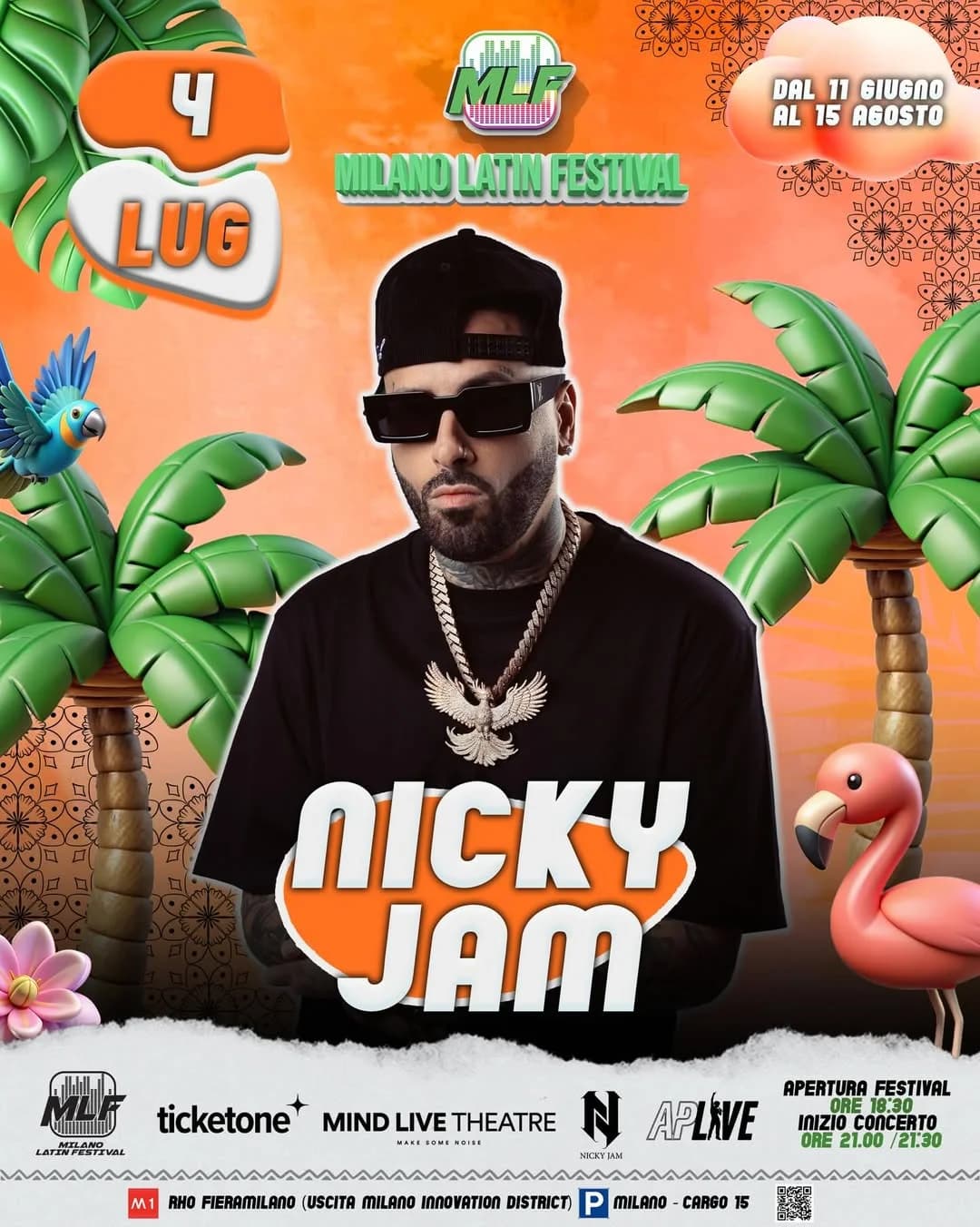 Nicky Jam & SIN FILTRO @Milano Latin Festival - 4 Luglio 2026